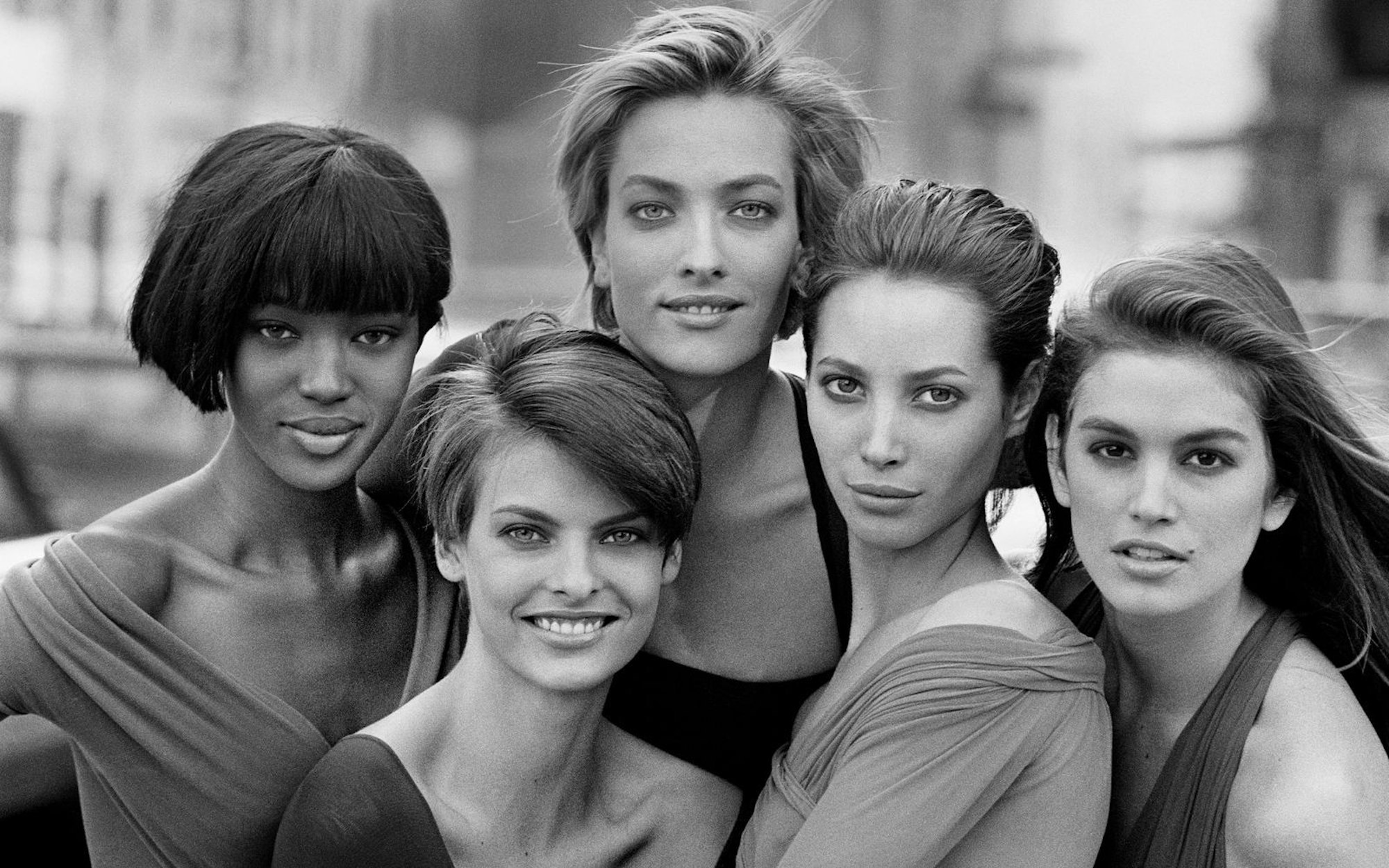 Seit diesem Bild für die britische „Vogue“ war die Modelwelt eine andere. Von links: Naomi Campbell, Linda Evangelista, Tatjana Patitz, Christy Turlington und Cindy Crawford in einem Foto von Peter Lindbergh. (Bild: Peter Lindbergh)
