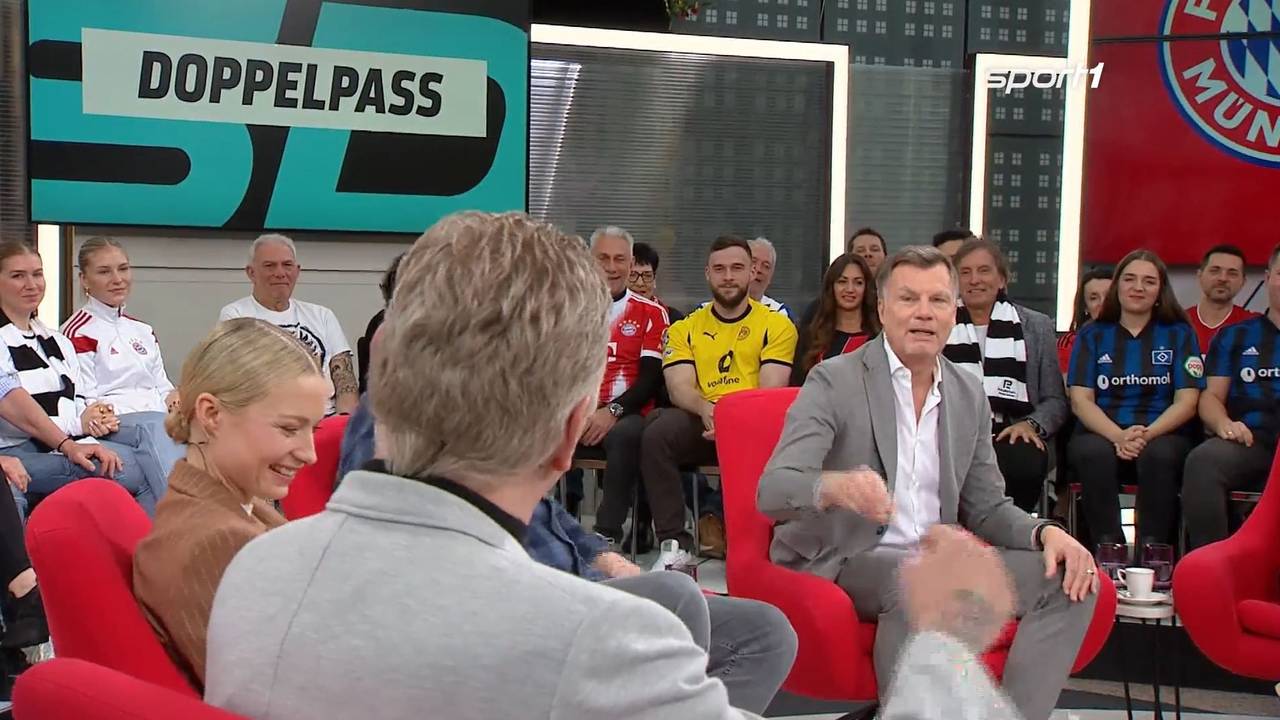 Stefan Effenberg und Thomas Helmer beim „Doppelpass“ im Gespräch.