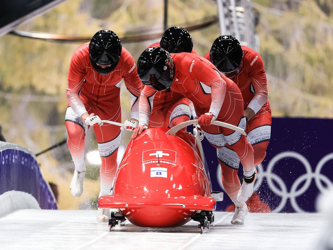 Beim Olympia-Rennen im Viererbob geht die Schweiz an den Start.
