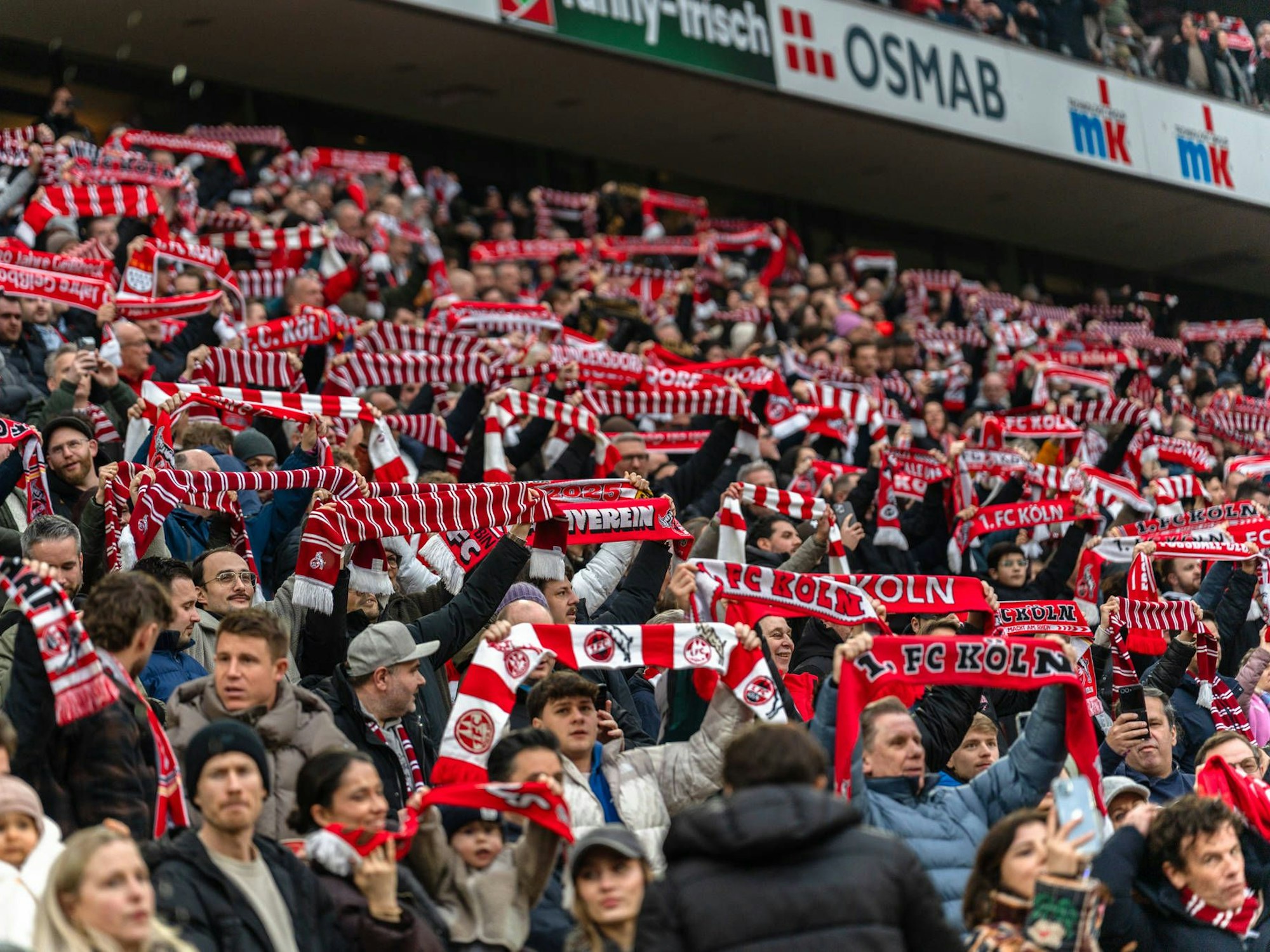 Fans des 1. FC Köln im Rhein-Stadion