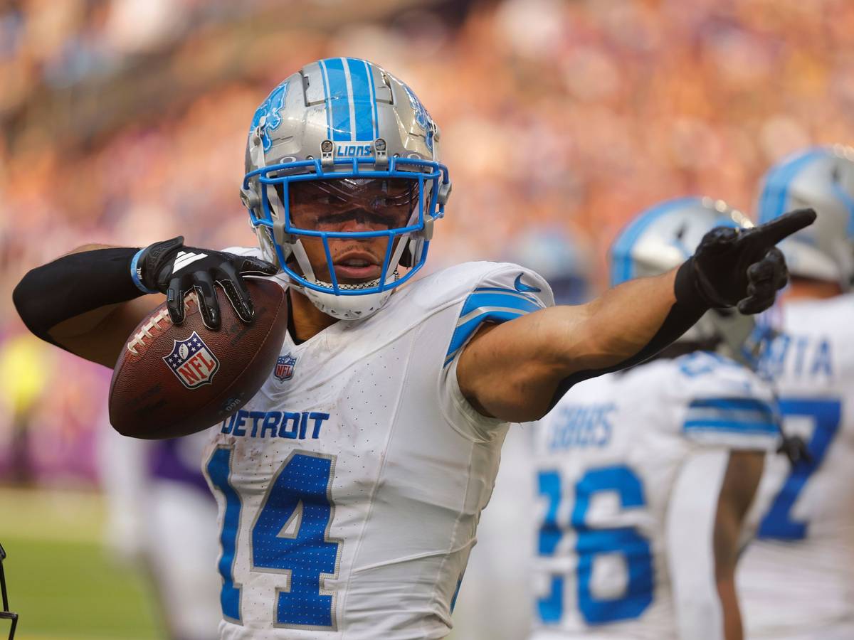 NFL-Profi Amon-Ra St. Brown im Dress der Detroit Lions