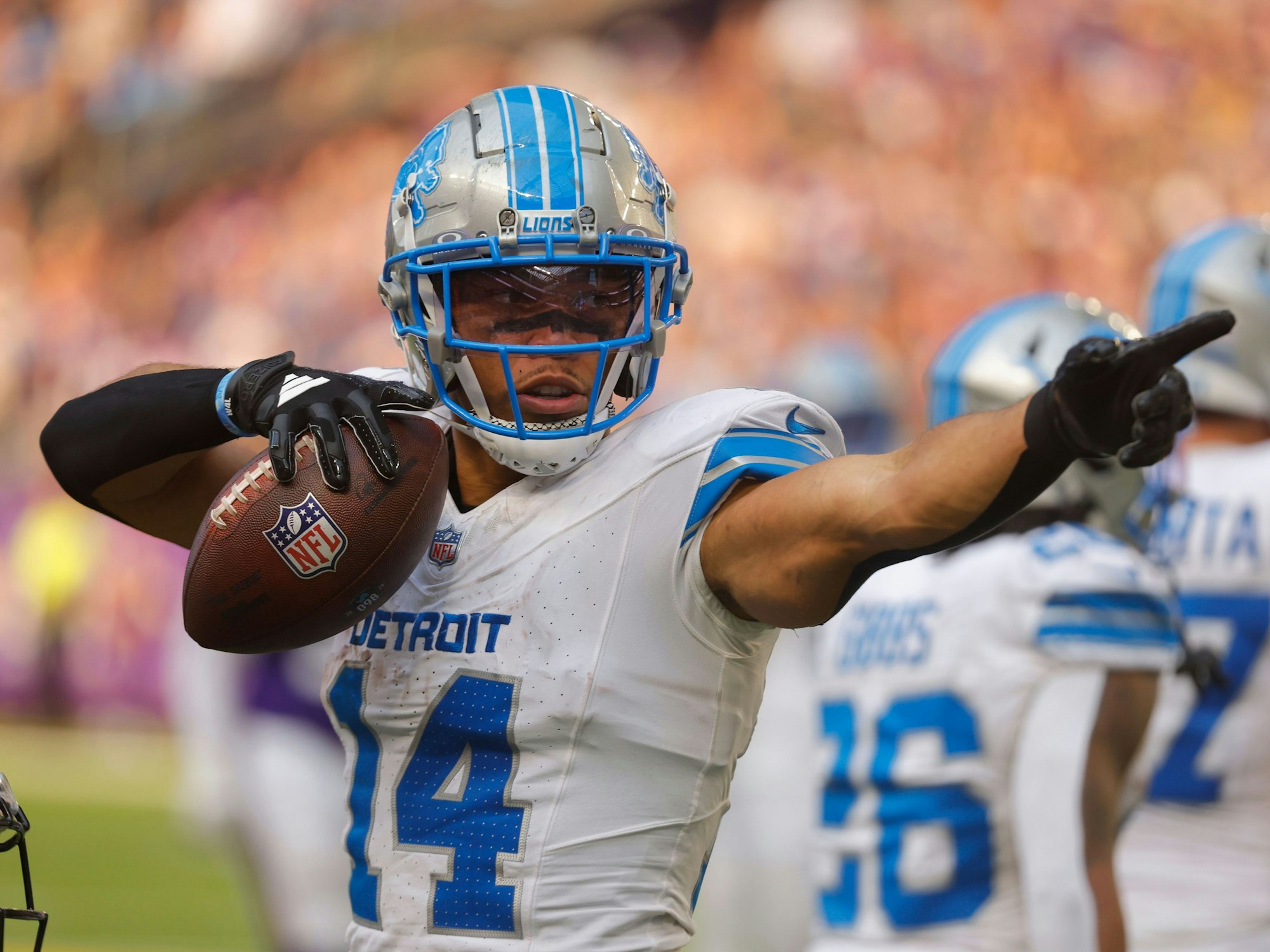 NFL-Profi Amon-Ra St. Brown im Dress der Detroit Lions