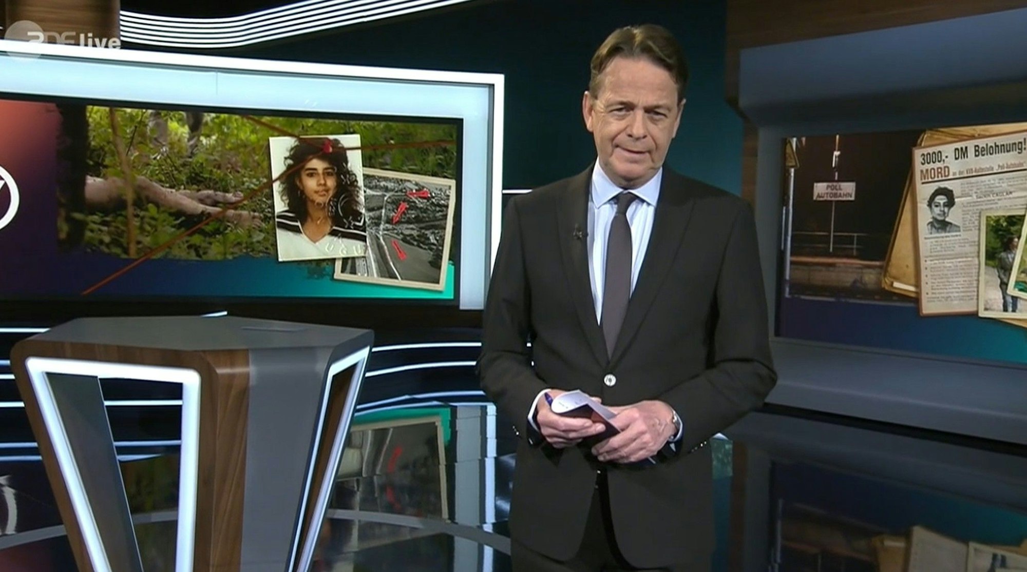 Moderator Rudi Cerne „Aktenzeichen XY ...ungelöst“ informierte über den Mord an der Kölnerin Seckin Caglar.