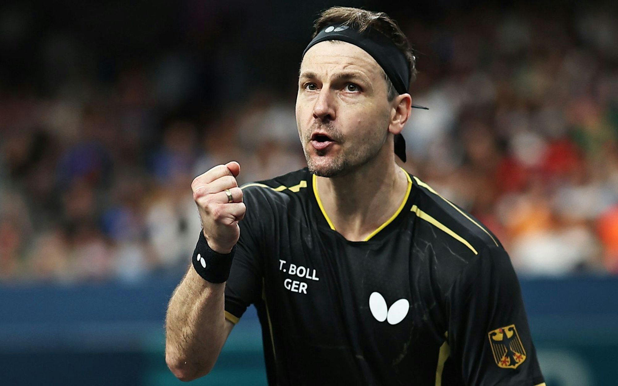 Timo Boll ist erfolgreichste deutsche Tischtennisspieler aller Zeiten. Er holte achtmal Gold bei Europameisterschaften und wurde zweimal WM-Dritter. Außerdem war er der erste deutsche Tischtennis-Spieler, der die Weltrangliste anführte. (Bild: 2024 Getty Images/Lintao Zhang)