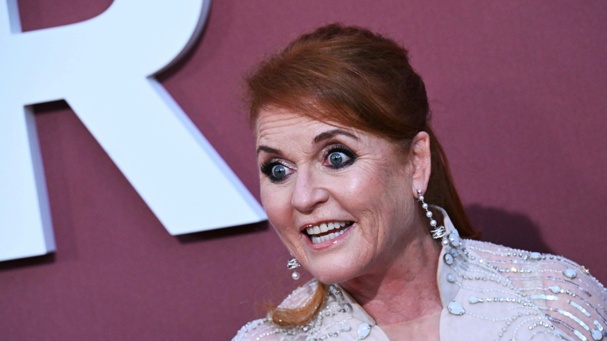 Sarah „Fergie“ Ferguson schaut überrascht.