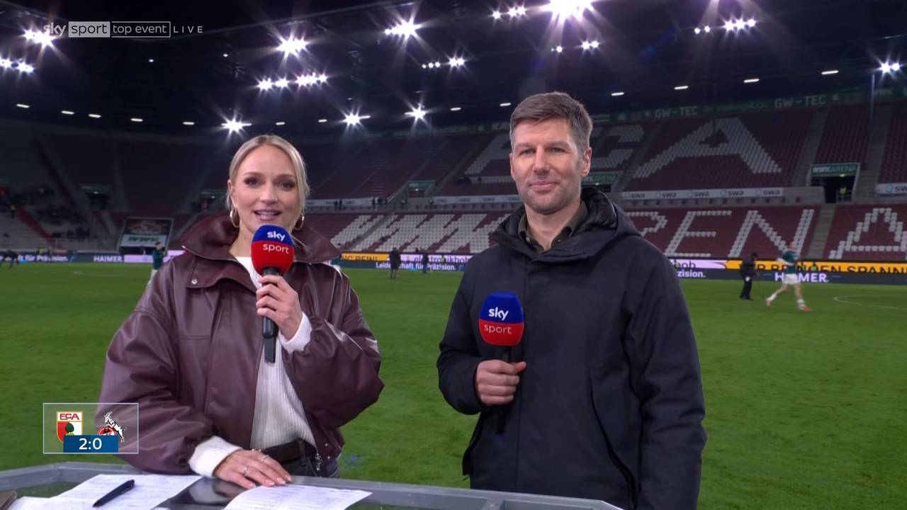 In der Sky-Übertragung sprechen Katharina Kleinfeldt und Thomas Hitzlsperger.