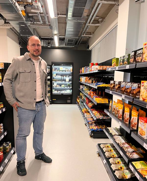 Junior-Professor Dr. Dominic Lemken im "Supermarkt-Lab" der Uni Bonn am Propsthof 49 in Bonn