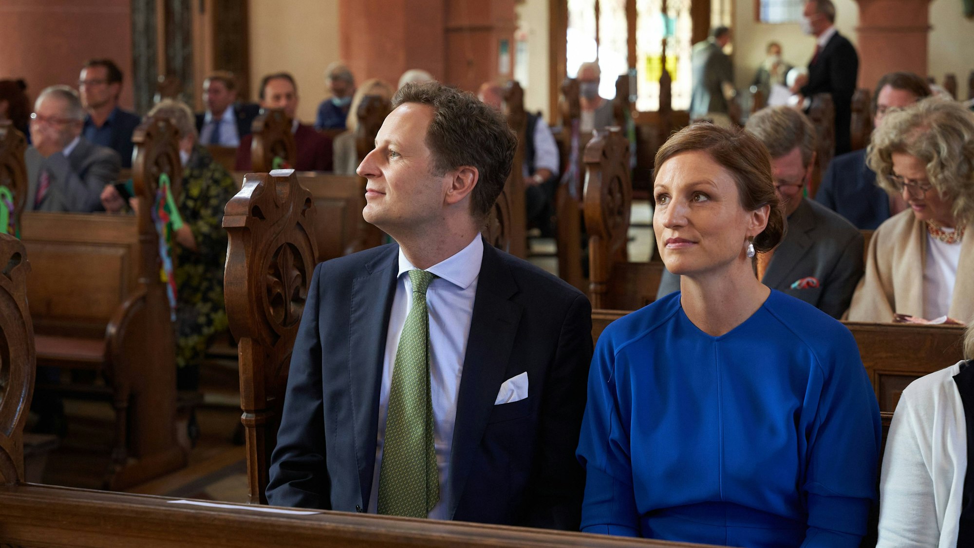 Georg Friedrich Prinz von Preußen, Ururenkel von Wilhelm II. und heutiges Oberhaupt des Hauses Hohenzollern, mit seiner Ehefrau Sophie.