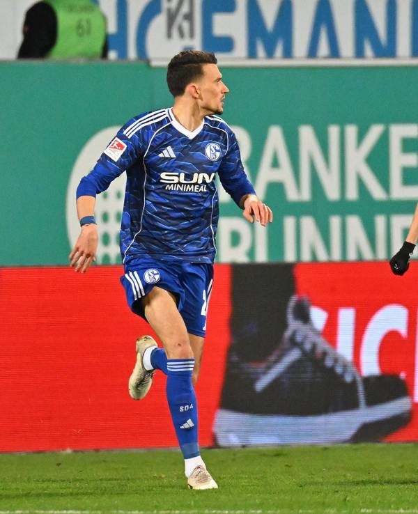 Dejan Ljubicic jubelt mit Schalker Kollegen.