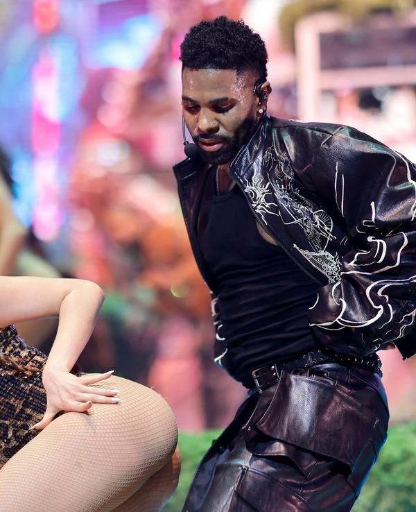Popsänger Jason Derulo bei seinem Auftritt in der Lanxess-Arena in Köln.