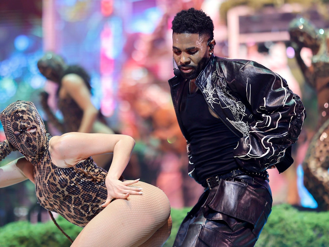 Popsänger Jason Derulo bei seinem Auftritt in der Lanxess-Arena in Köln.