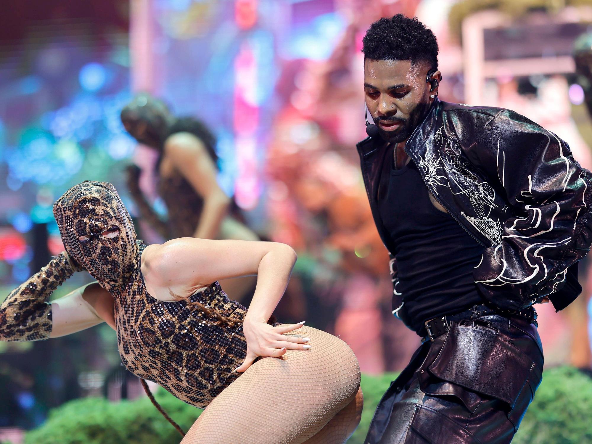 Popsänger Jason Derulo bei seinem Auftritt in der Lanxess-Arena in Köln.