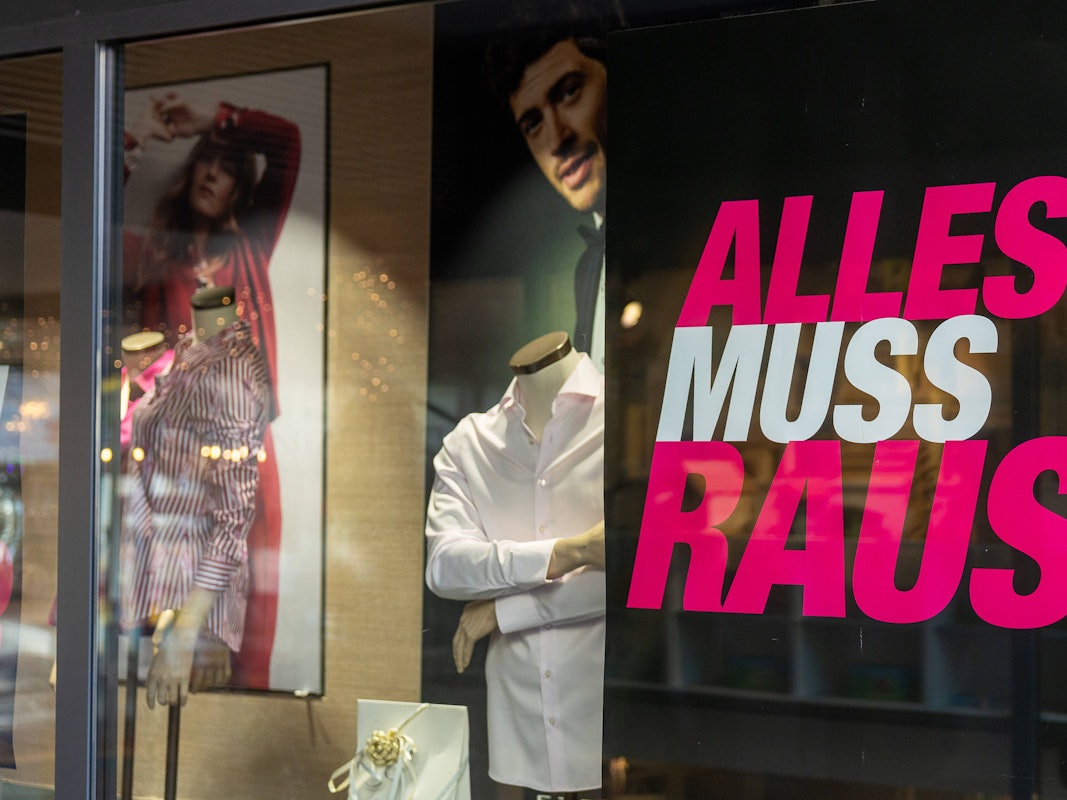 Insolvenz bei Textilunternehmen Eterna. Das Foto wurde am 18. Dezember 2025 in Nürnberg aufgenommen.