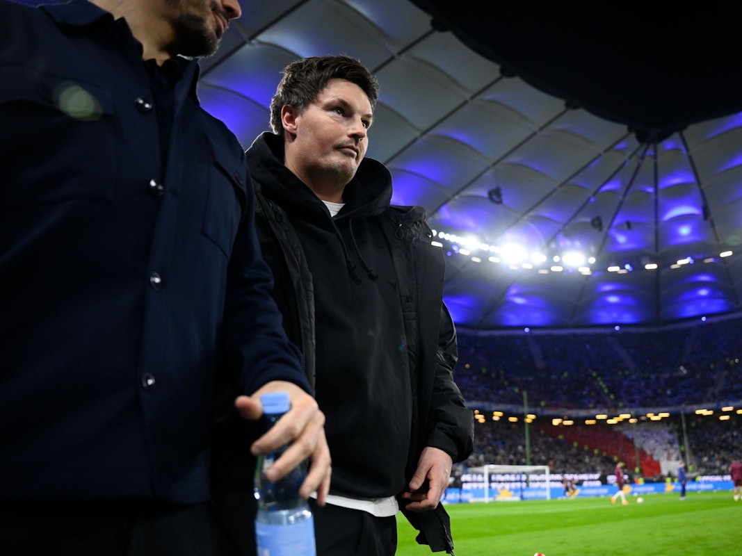 HSV-Trainer Merlin Polzin im Volksparkstadion.