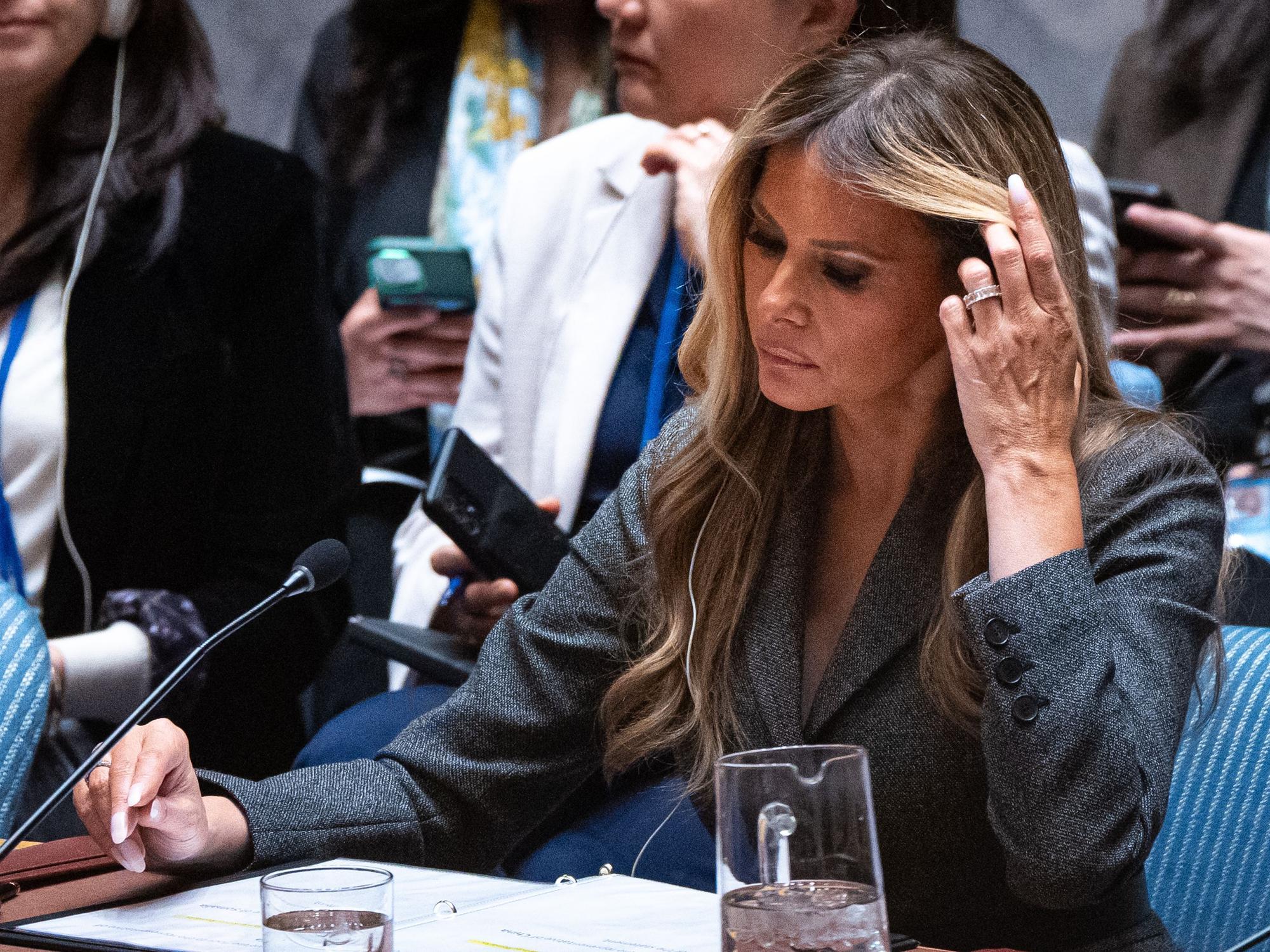 Melania Trump, First Lady der Vereinigten Staaten, führt den Vorsitz im Sicherheitsrat der Vereinten Nationen.