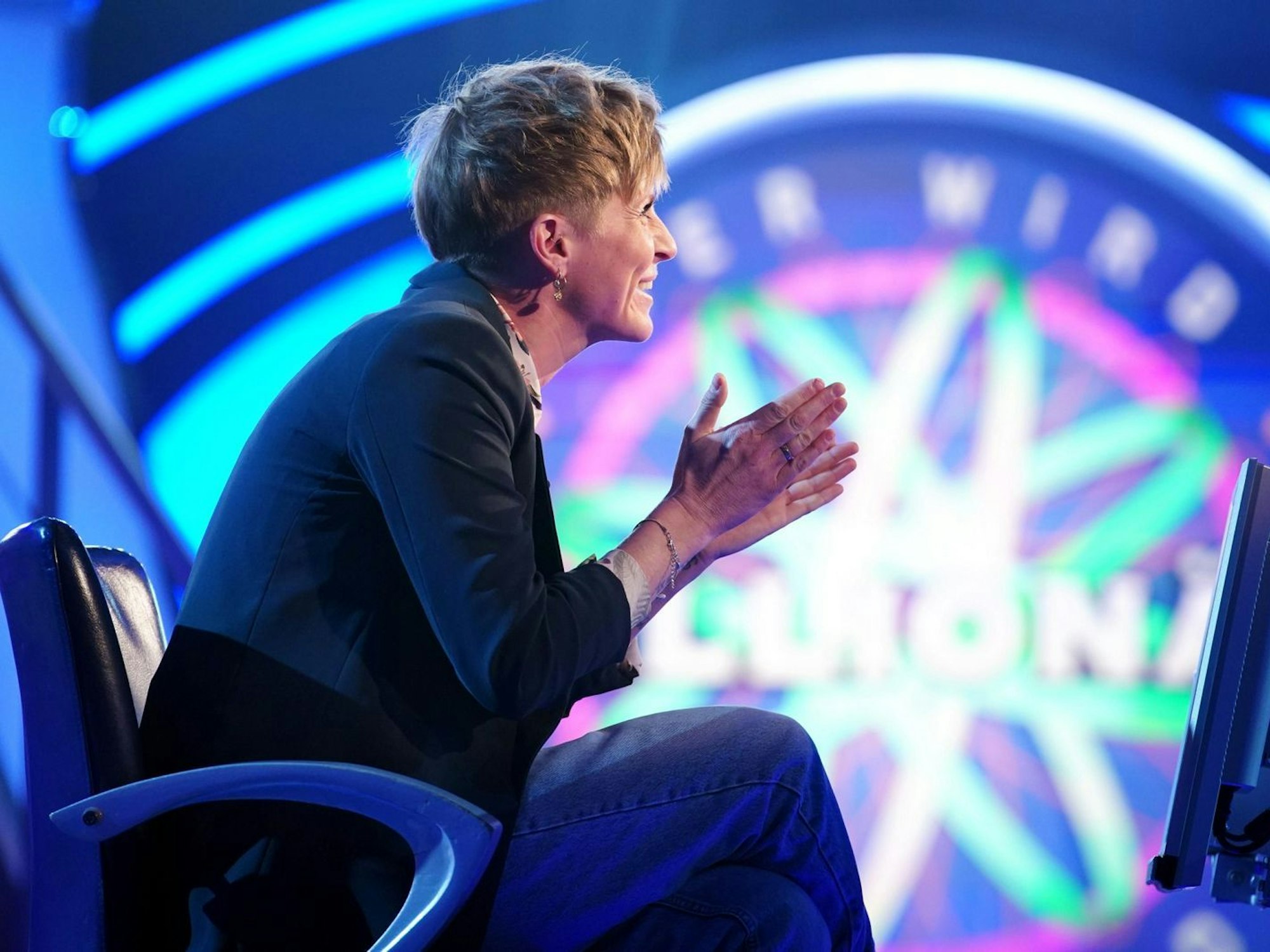 Überhangkandidatin Nadine Christmann aus Bocholt erspielte 8.000 Euro.
(Bild: RTL / Stefan Gregorowius)