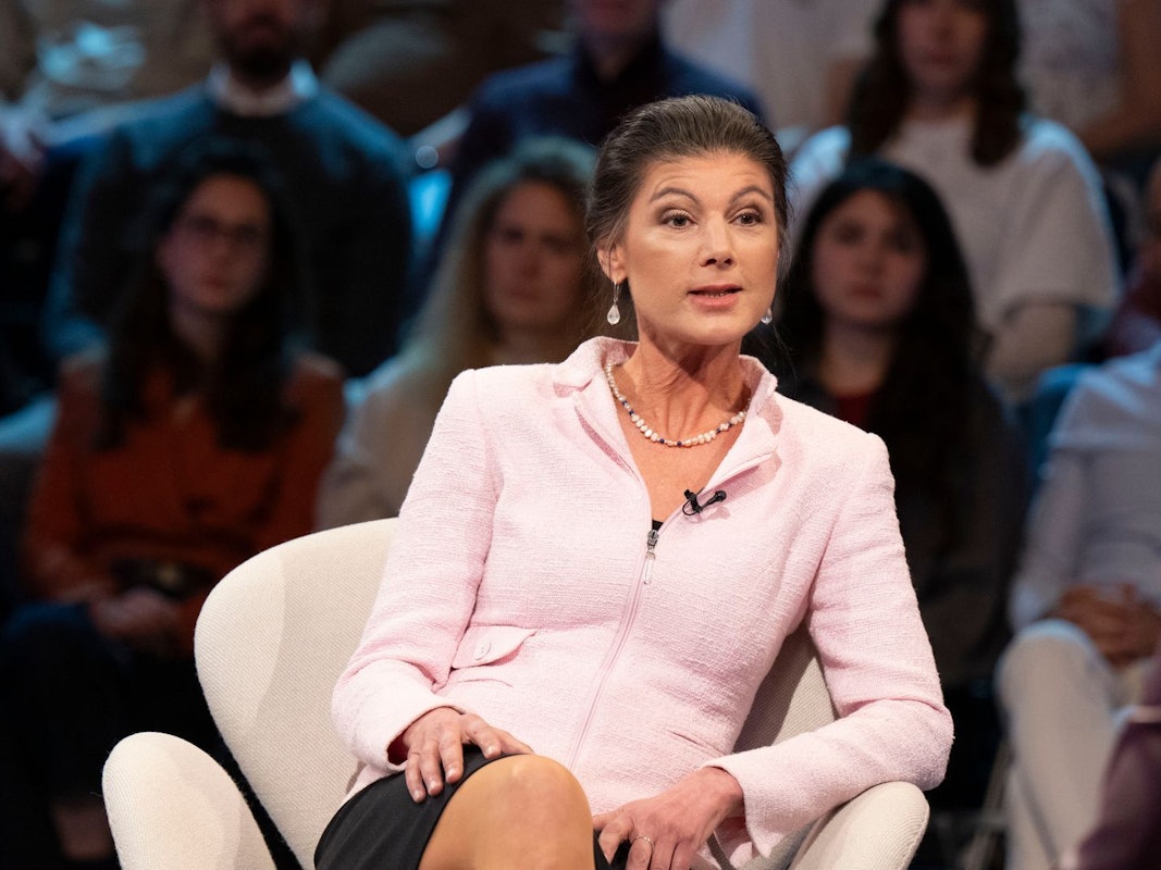 Sahra Wagenknecht hat sich bei Maischberger zum Iran-Krieg geäußert. (Bild: WDR/Melanie Grande)