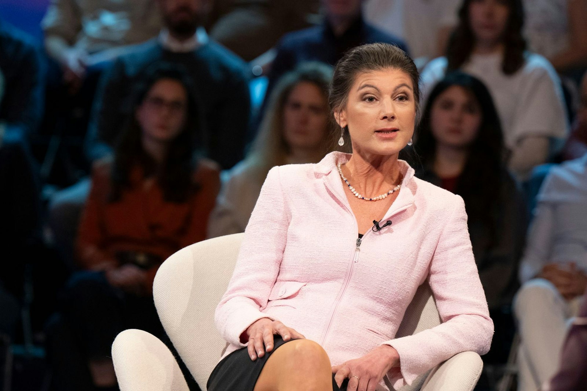 Sahra Wagenknecht hat sich bei Maischberger zum Iran-Krieg geäußert. (Bild: WDR/Melanie Grande)