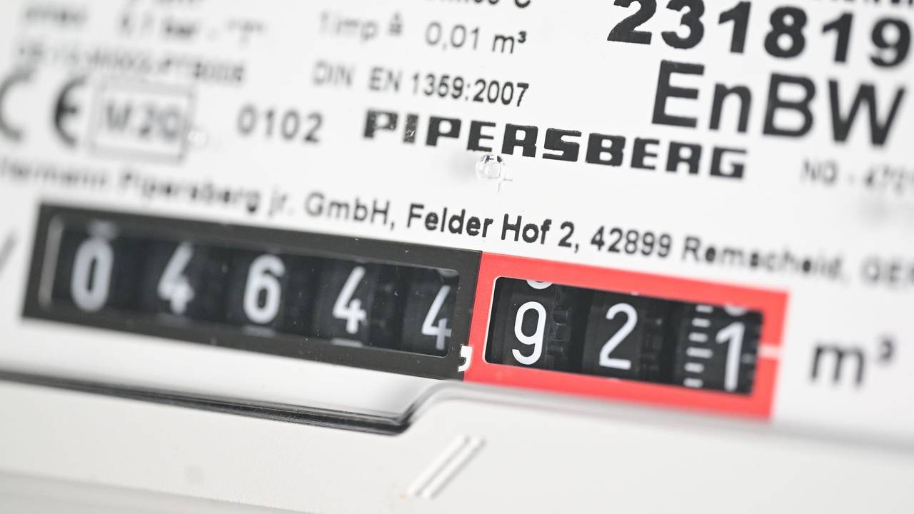 Ein Gaszähler in einem Wohnhaus