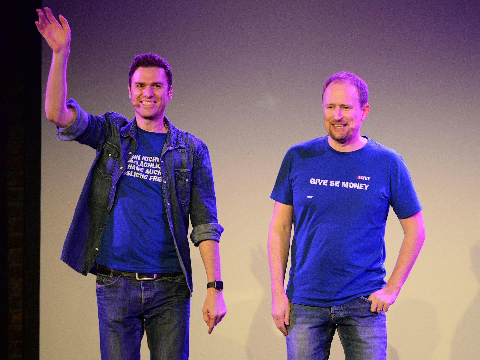 Michael Imhof und Olli Briesch auf der Bühne.