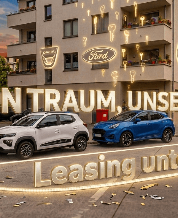 Drei verschiedene Automodelle geparkt am Straßenrand