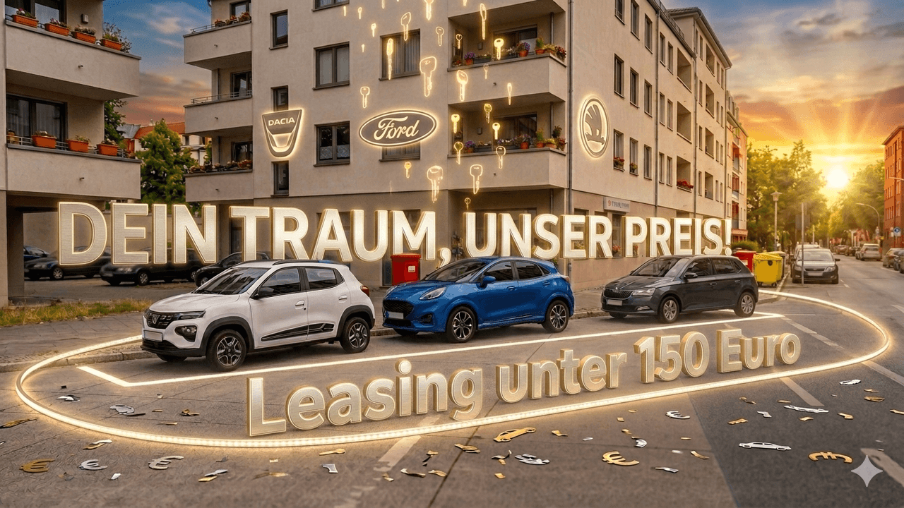 Drei verschiedene Automodelle geparkt am Straßenrand