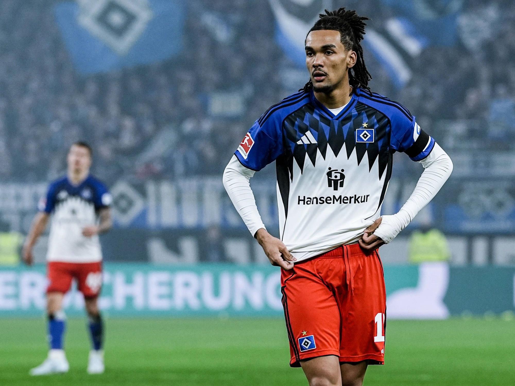 Ex-FC-Profi Damion Downs im Trikot des Hamburger SV
