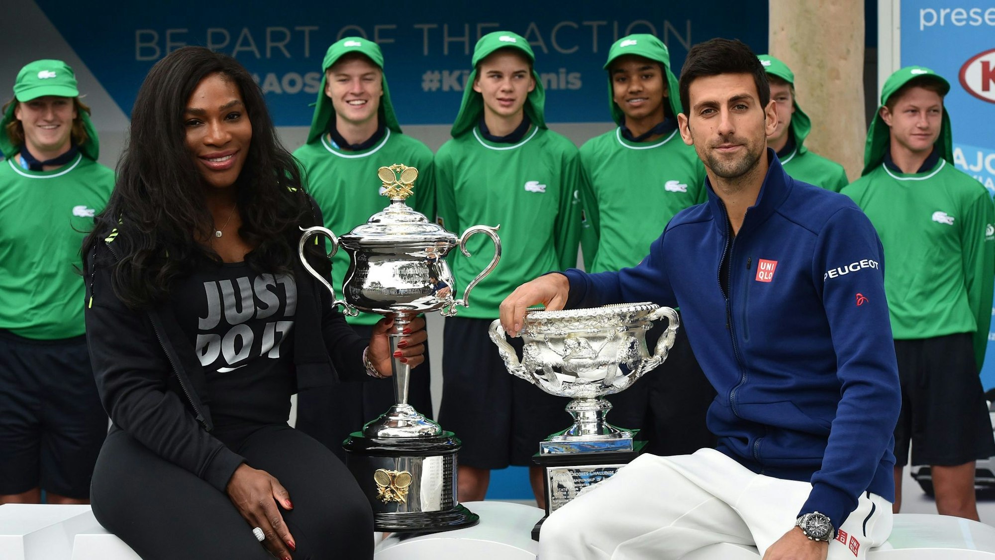 Serena Williams und Novak Djokovic