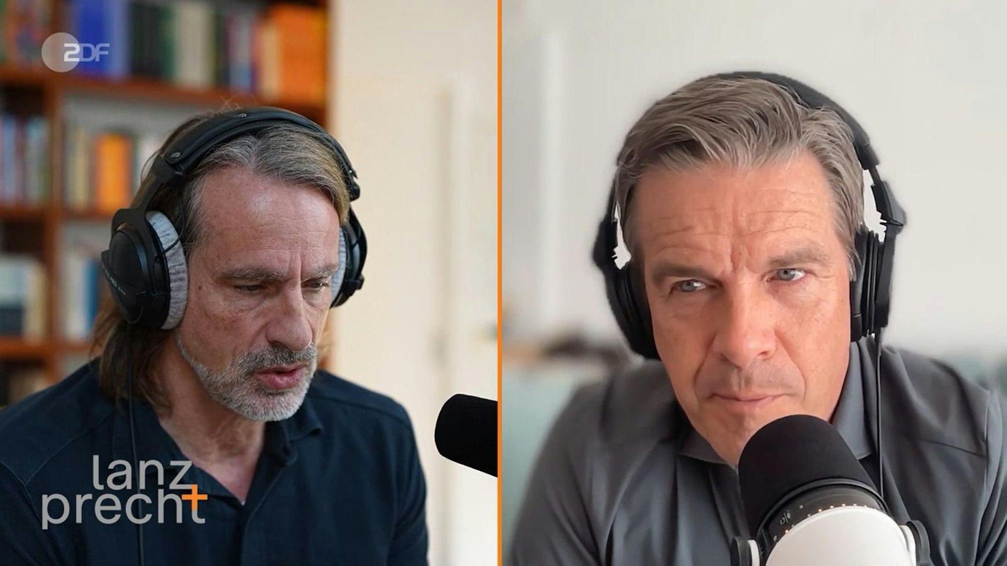 Im Podcast „Lanz + Precht“ sprachen Richard David Precht (links) und Markus Lanz über den Krieg in Nahost. (Bild: ZDF / Lanz + Precht)
