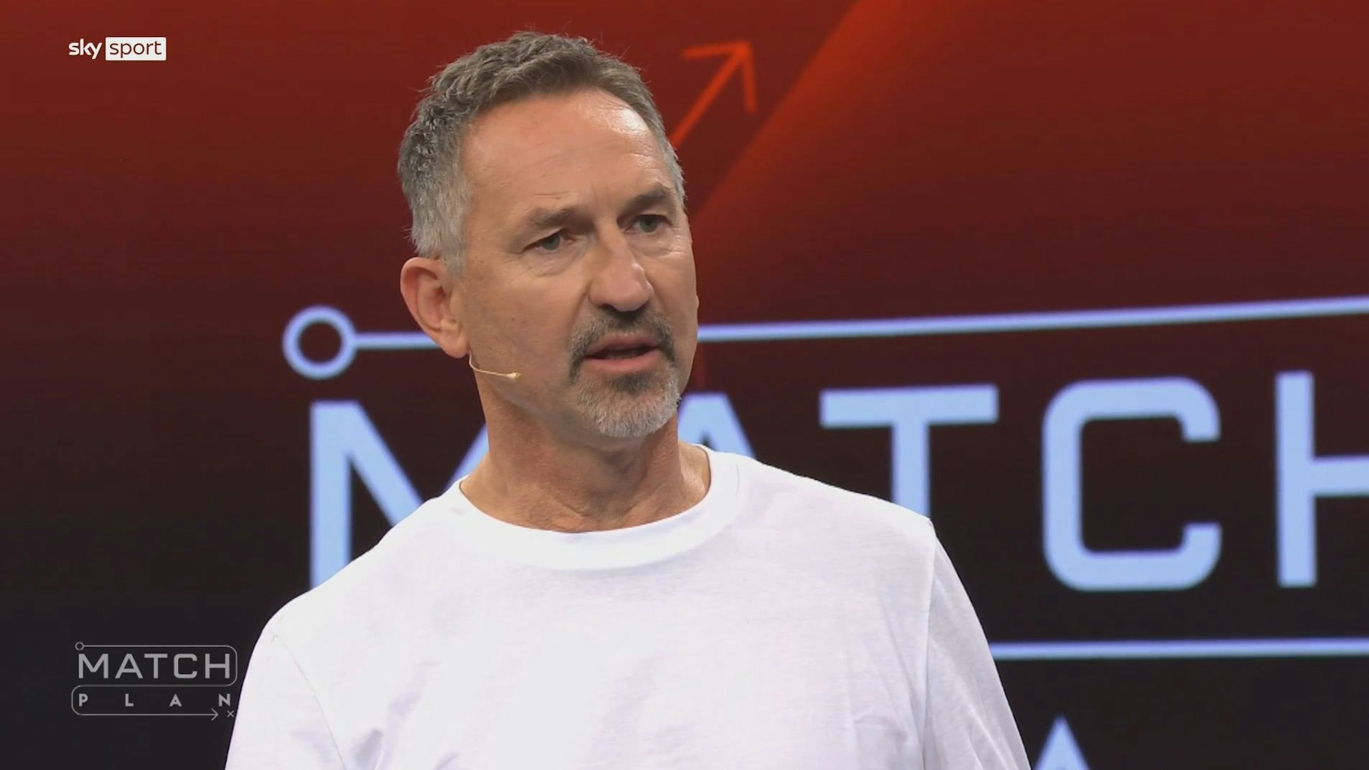 Achim Beierlorzer bei einem TV-Auftritt in der Sky-Show Matchplan.