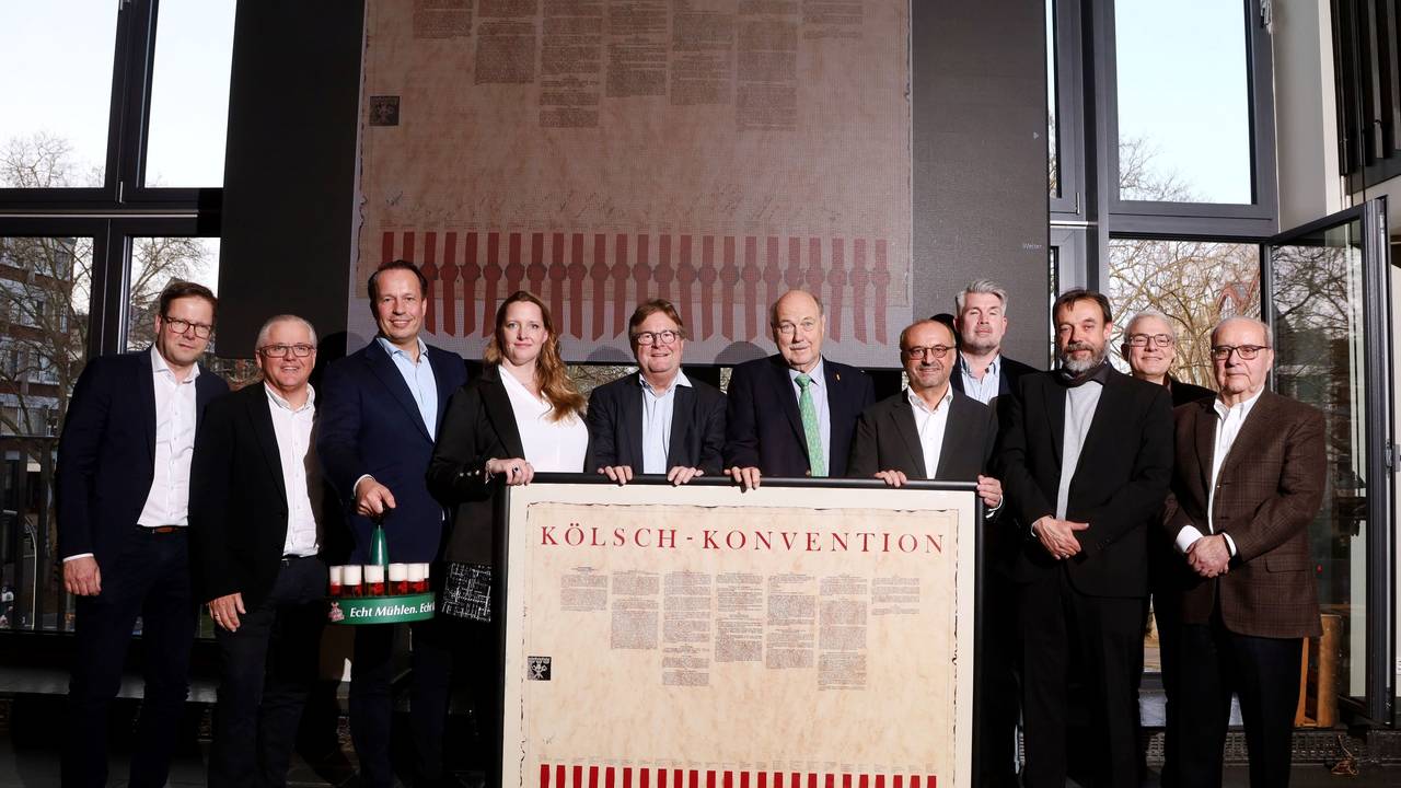 Gruppenbild des Vorstandes des Kölner Brauerei-Verbandes.