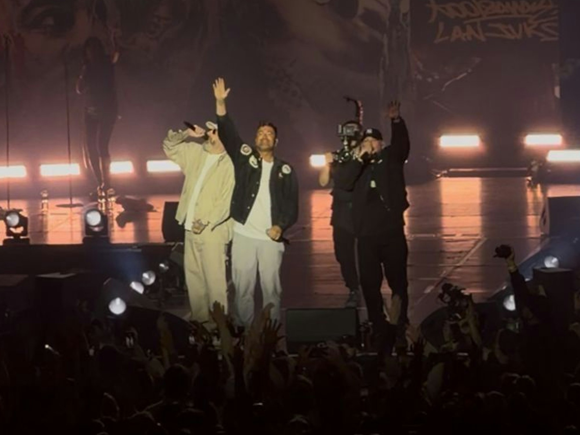 Sido und Marteria beim Konzert von Kool Savas.