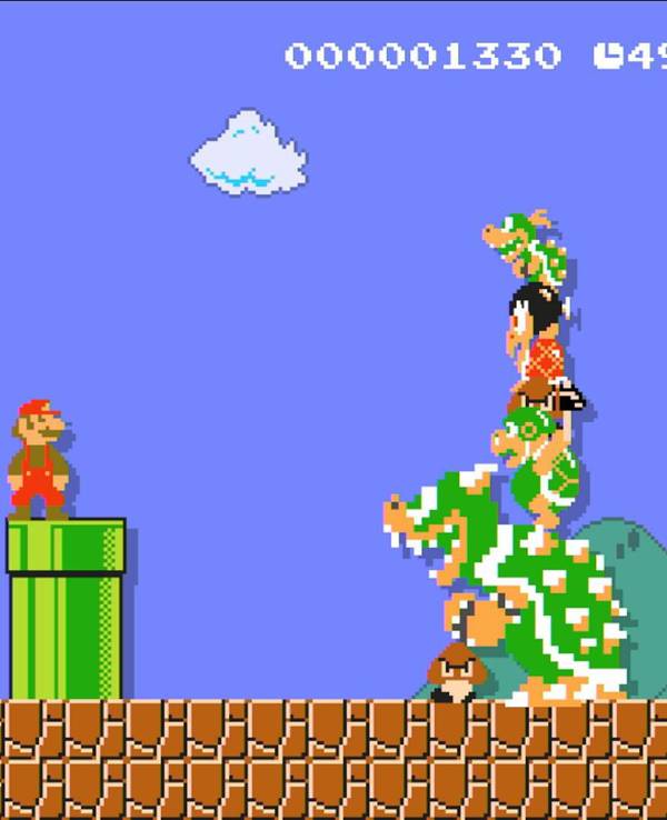 Man kann Mario auch mit den Bremer Stadtmusikanten in der Nintendo-Version zusammenbringen.