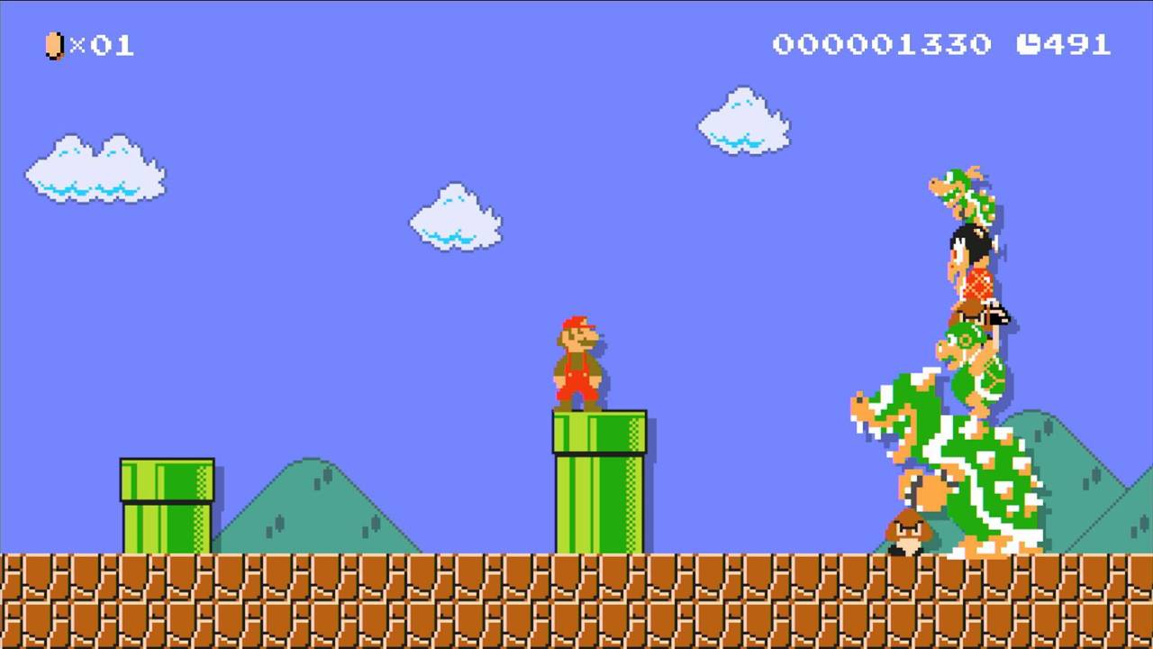 Man kann Mario auch mit den Bremer Stadtmusikanten in der Nintendo-Version zusammenbringen.