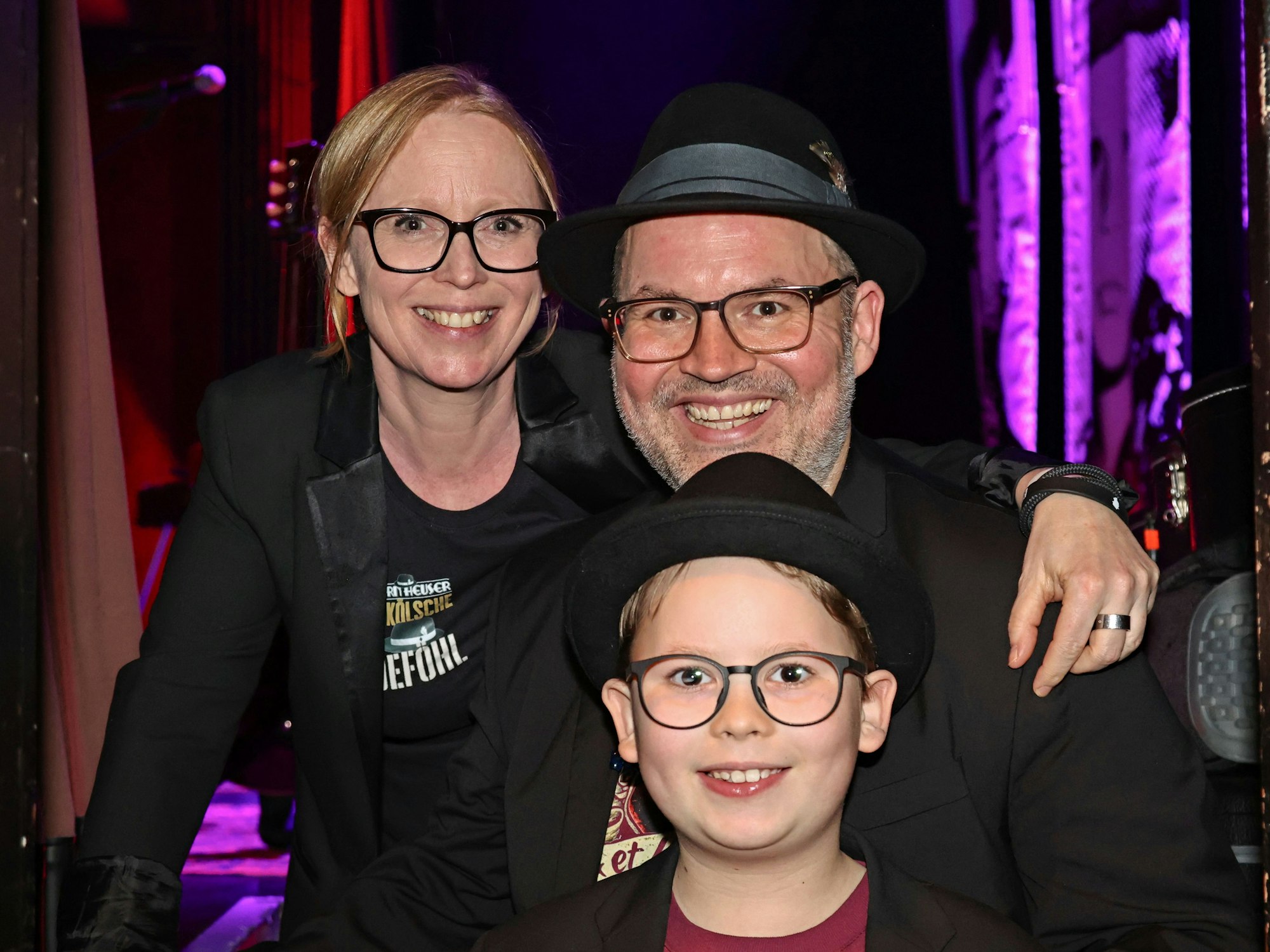 Björn Heuser mit Frau Iris und Sohn Benni.