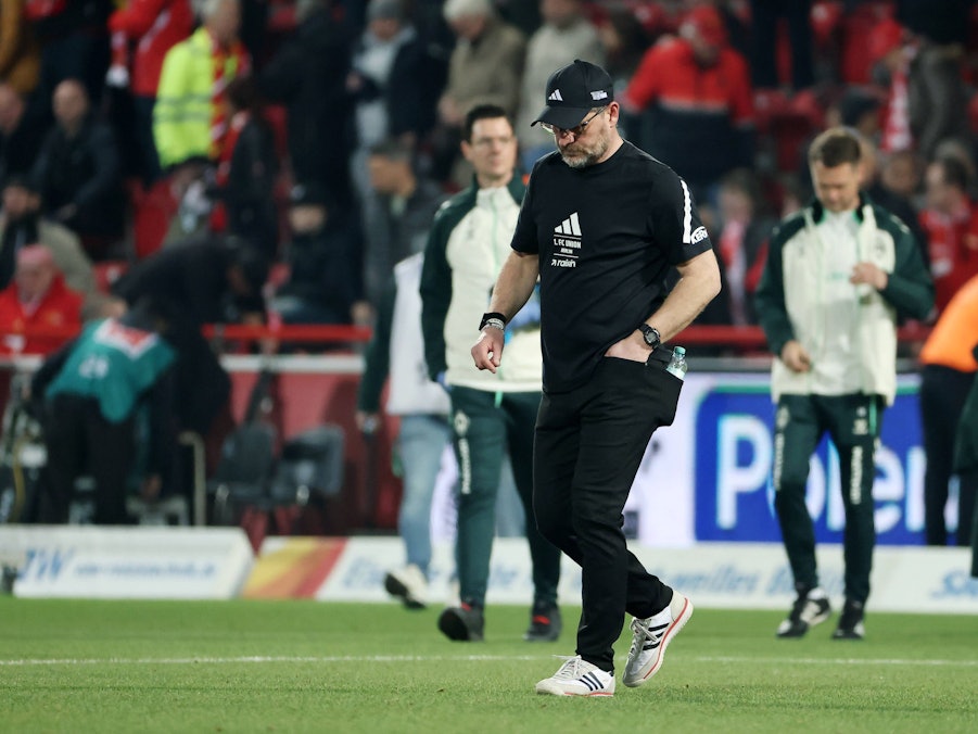 Steffen Baumgart enttäuscht nach Spielende