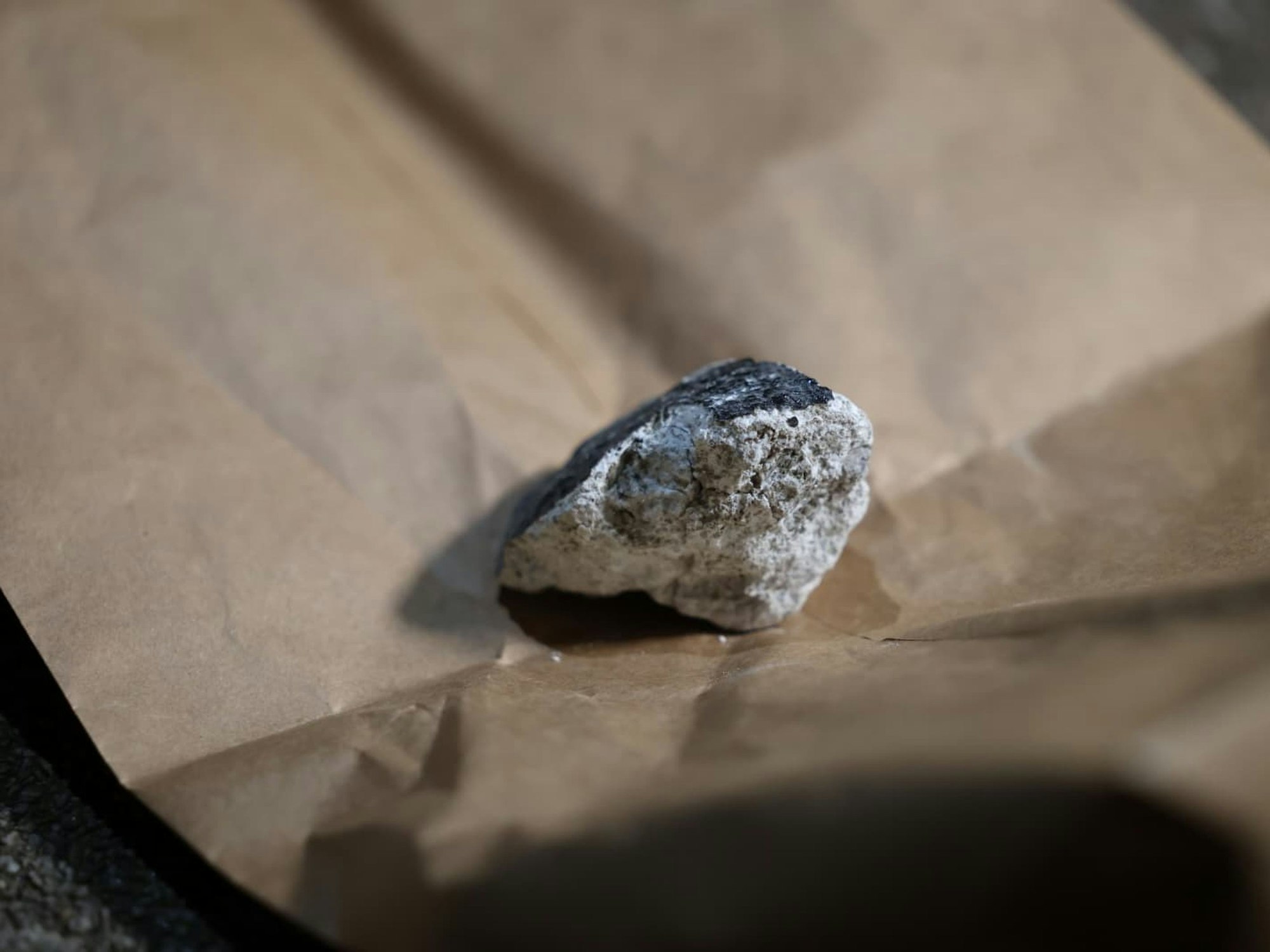 Ein Meteorit ist im Koblenzer Stadtteil Hüls in ein Hausdach eingeschlagen. Je nach Beschaffenheit, kann dieses Steinchen ein paar (Euro)-Scheinchen wert sein.