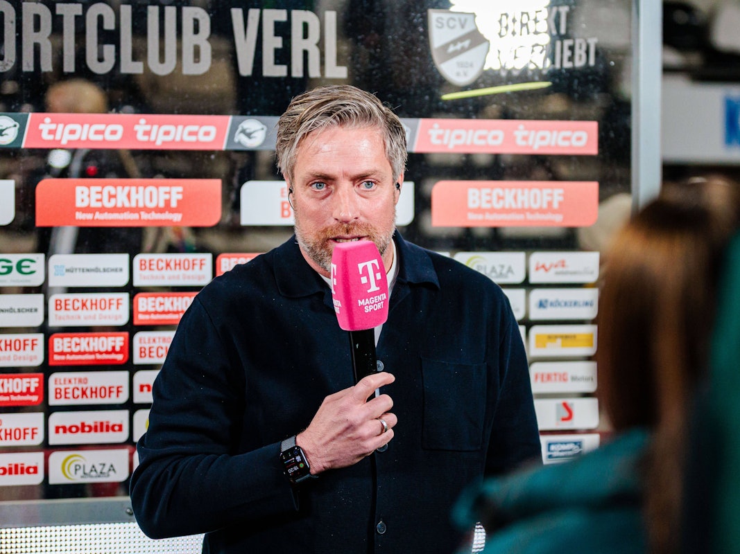 Michael Wimmer bei einem Interview mit Magenta Sport.