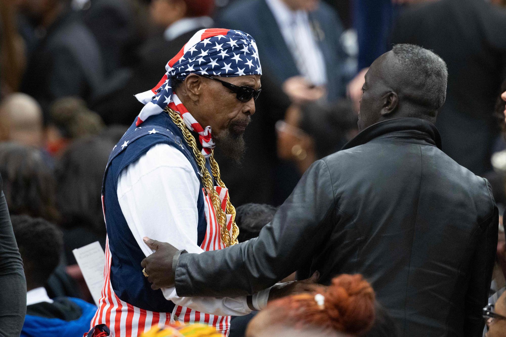 Laurence Tureaud bei der Trauerfeier von Jesse Jackson in Chicago.