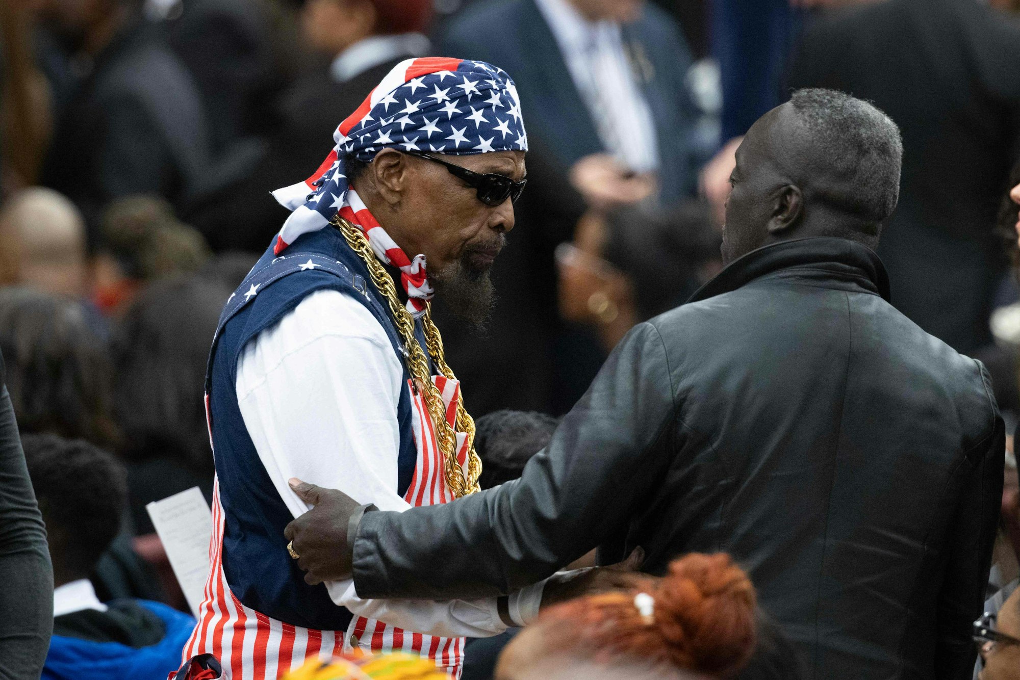 Laurence Tureaud bei der Trauerfeier von Jesse Jackson in Chicago.