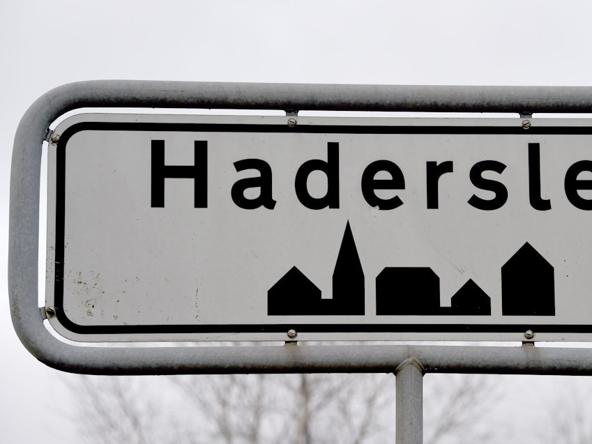 Dänemark - Ortsschild Haderslev