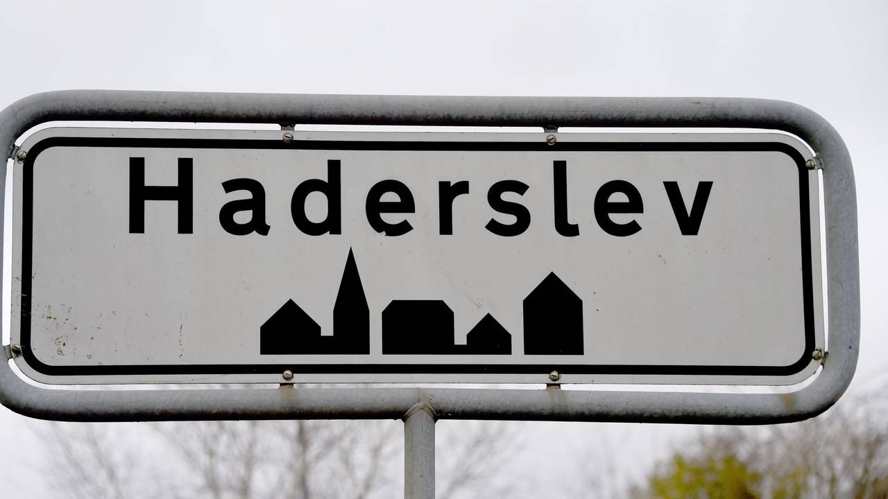 Dänemark - Ortsschild Haderslev