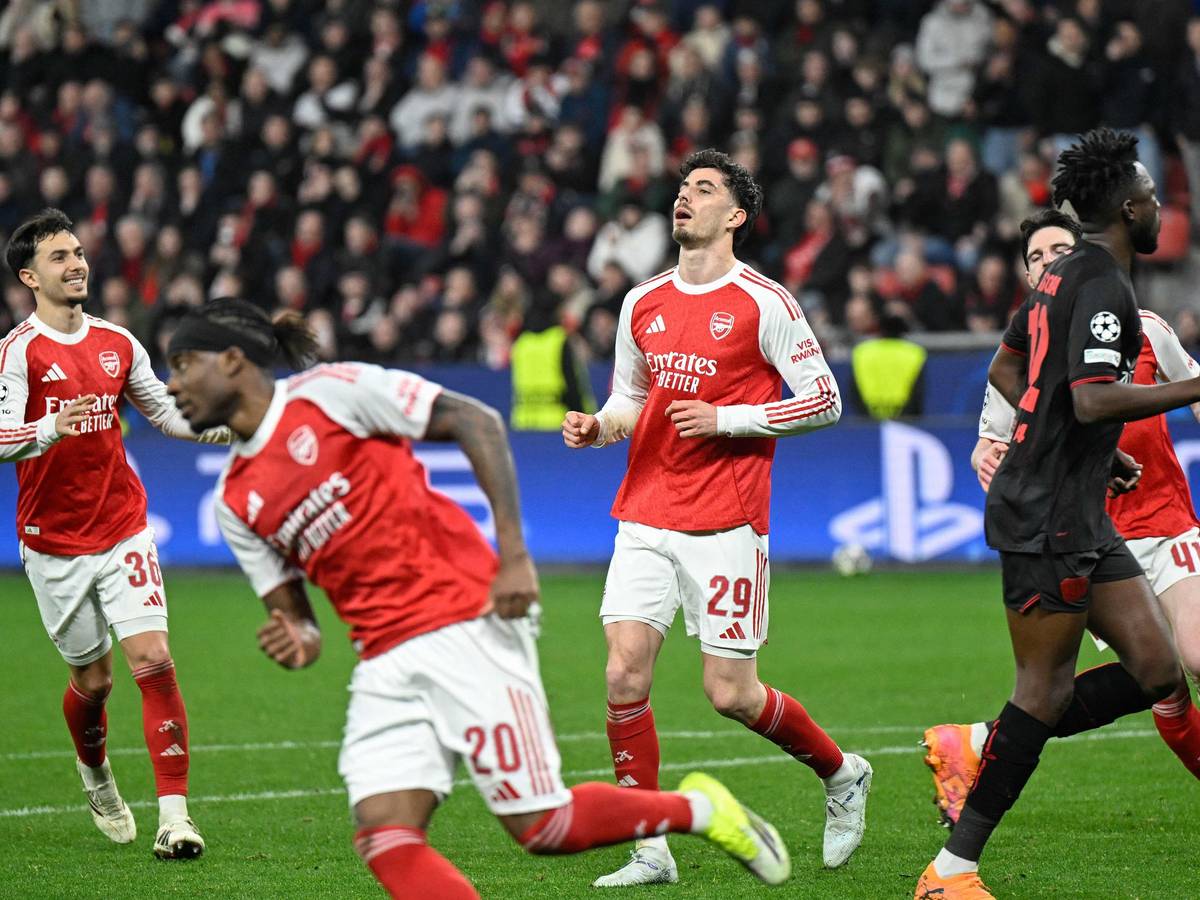 Kai Havertz reagiert nach seinem Tor.