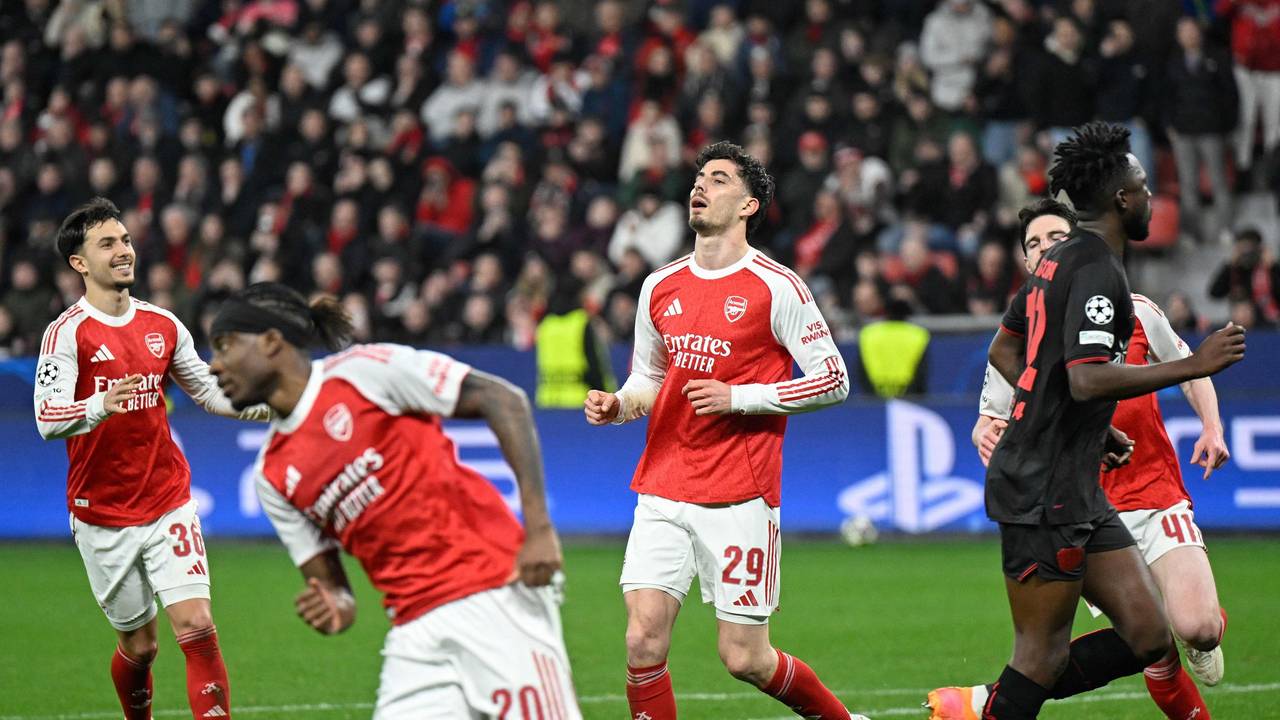 Kai Havertz reagiert nach seinem Tor.