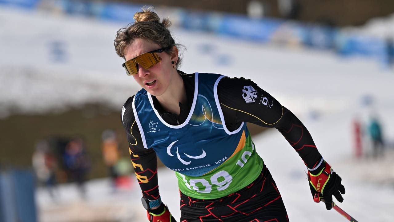 Kathrin Marchand bei einem Langlauf-Wettbewerb.