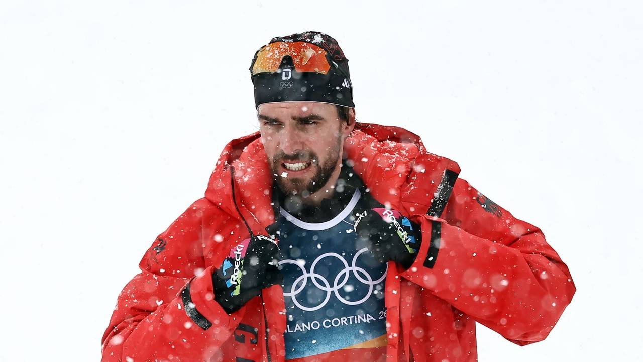 Johannes Rydzek im Schneetreiben.