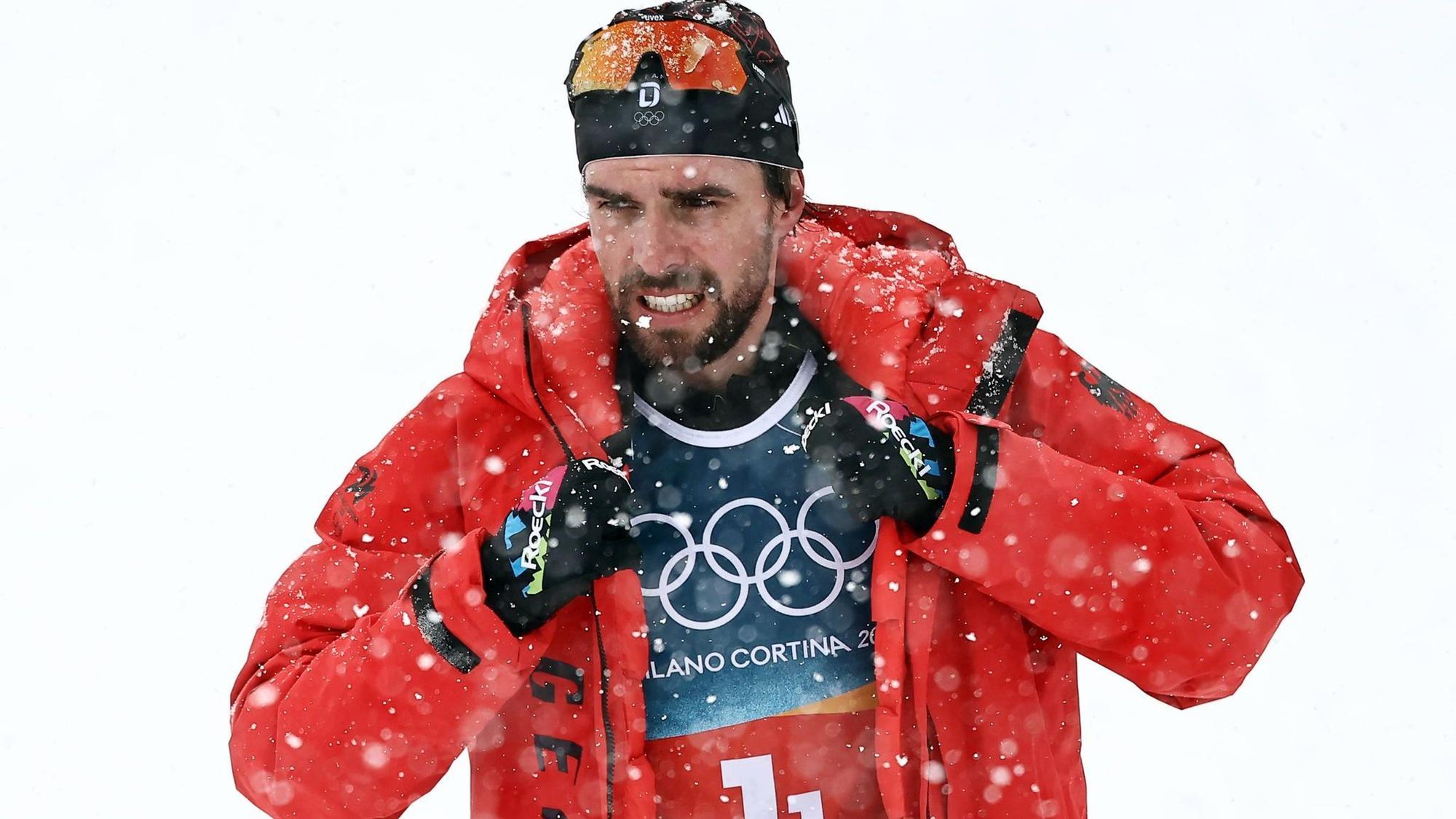 Johannes Rydzek im Schneetreiben.