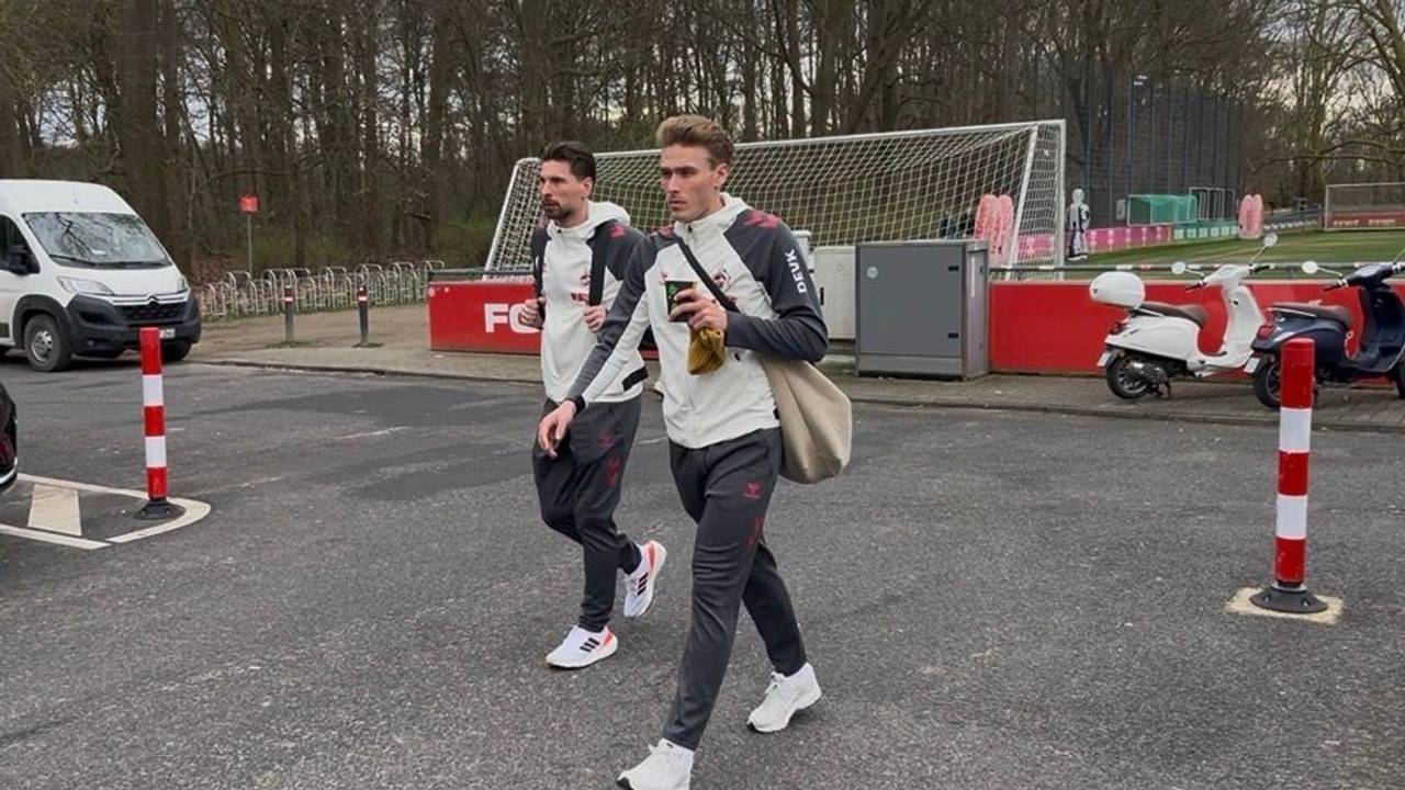 Ron-Robert Zieler (l.) und Sebastian Sebulonsen am Geißbockheim