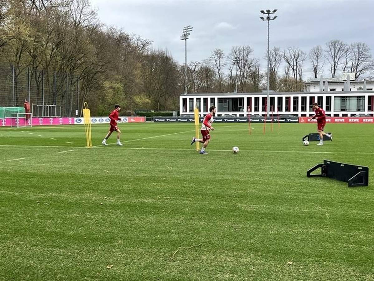 Denis Huseinbasic, Jan Thielmann und Joel Schmied absolvierten gemeinsam eine individuelle Einheit.