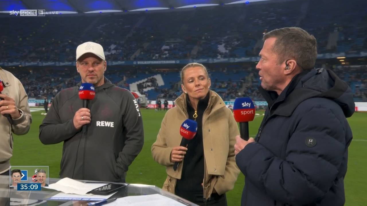 Lukas Kwasniok, Julia Simic und Lothar Matthäus sprechen im TV-Interview.